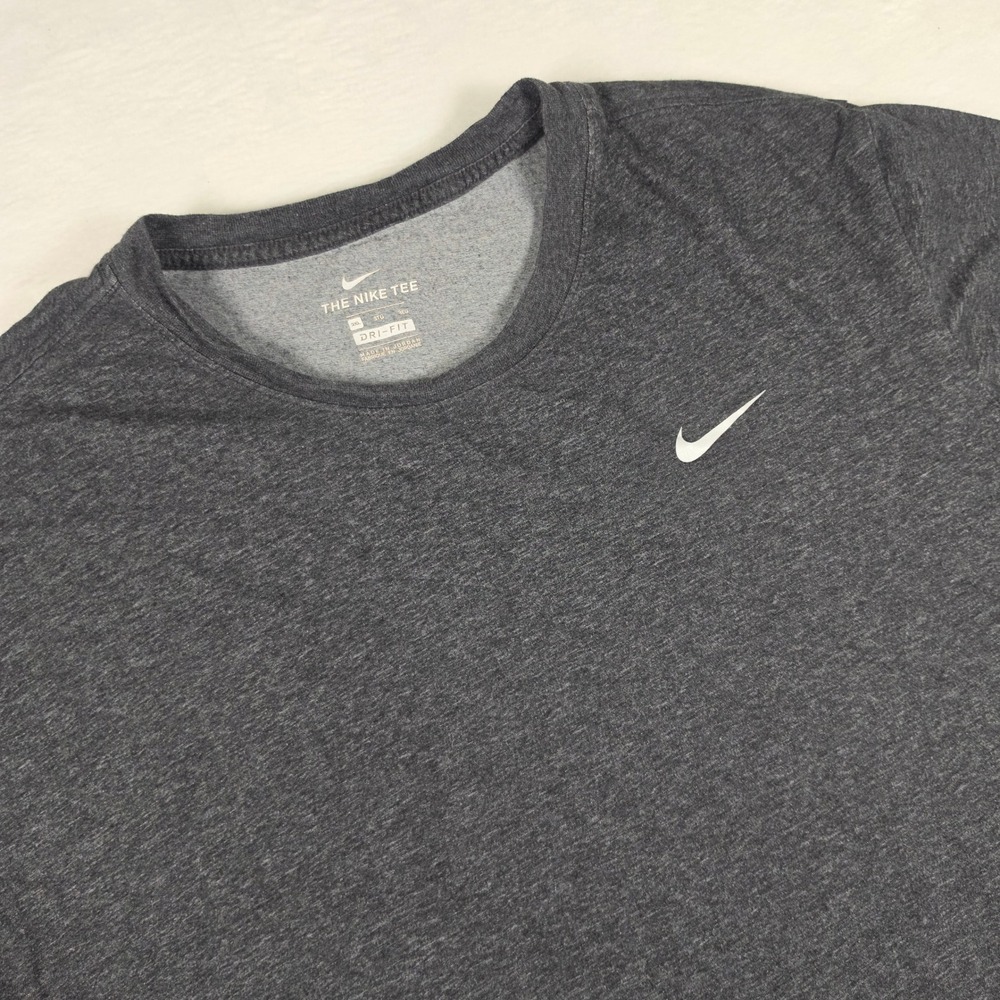 Nike Dri-FIT Training Tee Shirt Charcoal Heather Grey 3XL Short Sleeve Swoosh